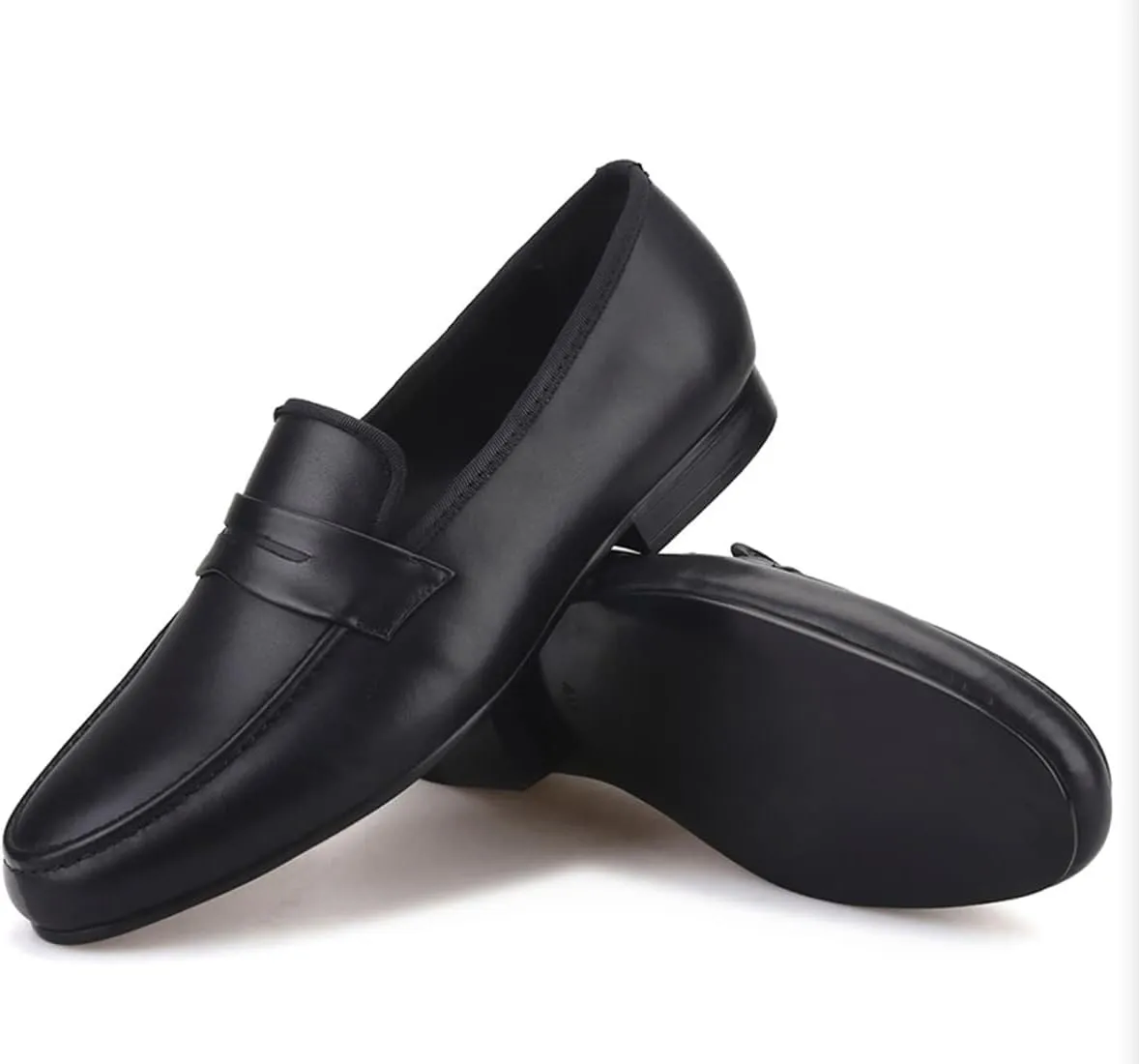 Santimon Men's Penny Loafers Formal Dress Slip On Patent Leather Tuxedo Shoes Prom Wedding Fashion Business Casual Luxury Shoes Smoking Party Disco Moccasins for Men Boy