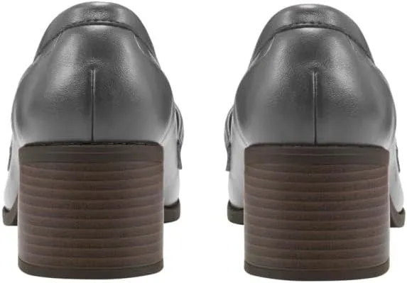 SHODENSE Women Comfy Chunky Heel Loafers Pumps Round Square Closed Toe Matte Leather Slip On Oxford Loafer Shoes Mid Stacked Block Heels Penny Loafers Office Work Formal Business Daily Retro 4-11 M US