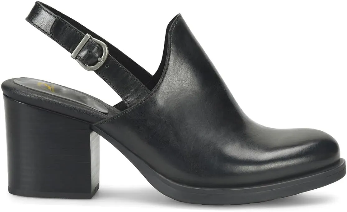 SHODENSE Women Vintage Chunky Stacked Heel Slingback Loafers Pumps Almond Closed Toe Burnished Oxford Loafer Shoes Matte Mid Block Heels Ankle Strap Slingback Sandals Backless Office Work 4-11 M US