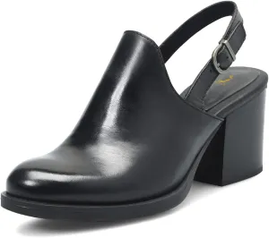 SHODENSE Women Vintage Chunky Stacked Heel Slingback Loafers Pumps Almond Closed Toe Burnished Oxford Loafer Shoes Matte Mid Block Heels Ankle Strap Slingback Sandals Backless Office Work 4-11 M US