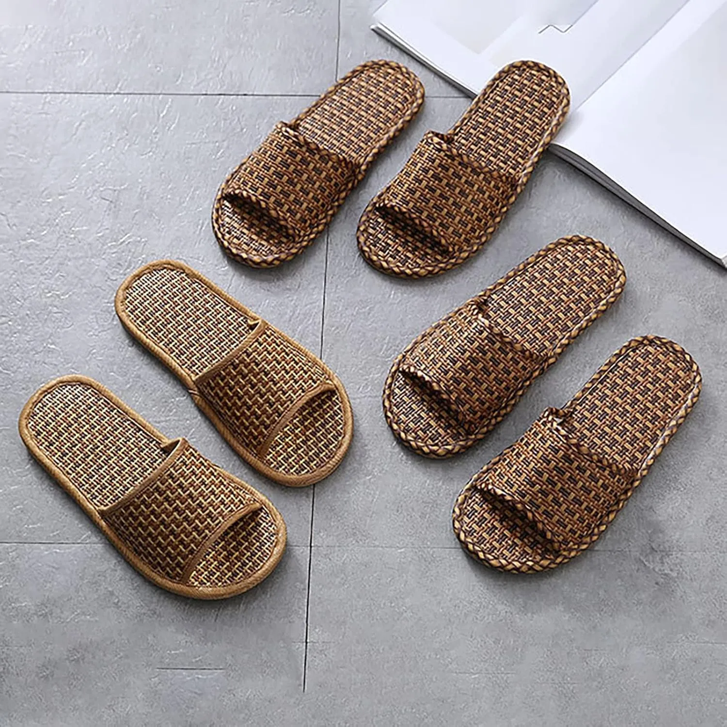 Slides for Women Closed Toe Open Toe Flats Flip Flop Slippers Women Funny Fancy Sandal Flat Casual Everyday Wear Women's Elastic Strap Flat Sandal