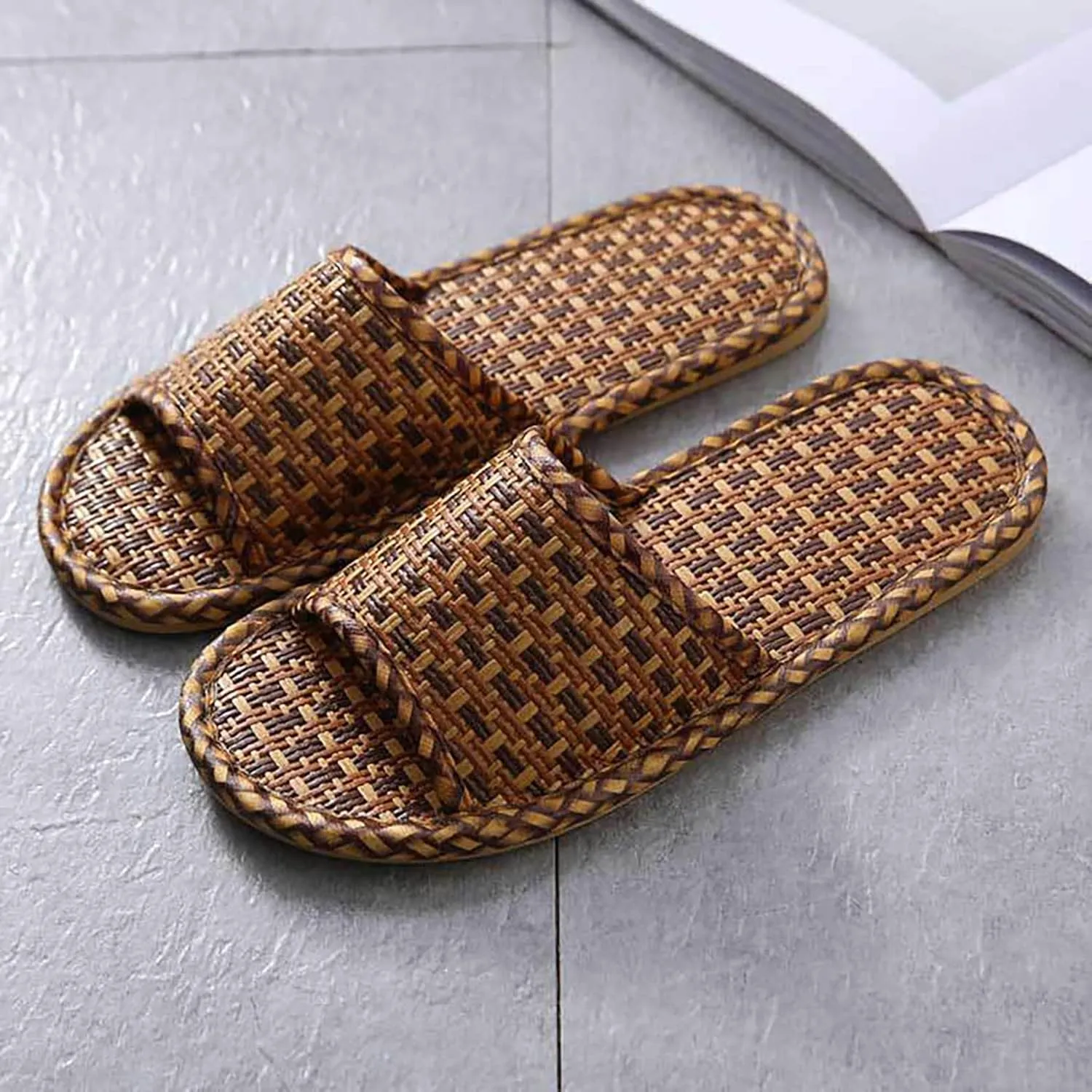 Slides for Women Closed Toe Open Toe Flats Flip Flop Slippers Women Funny Fancy Sandal Flat Casual Everyday Wear Women's Elastic Strap Flat Sandal