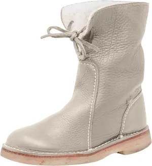 Snow Boots for Women Waterproof Leather Winter Boots Western Christmas Fur Boots Outdoor Anti-slip Mid Calf Boots