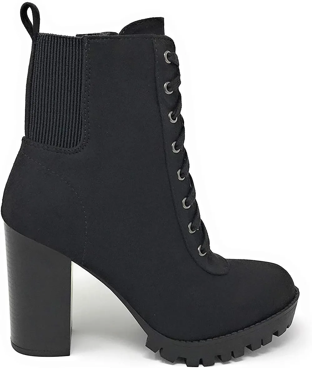 Soda Women's Limit Tall Block Heeled Boots