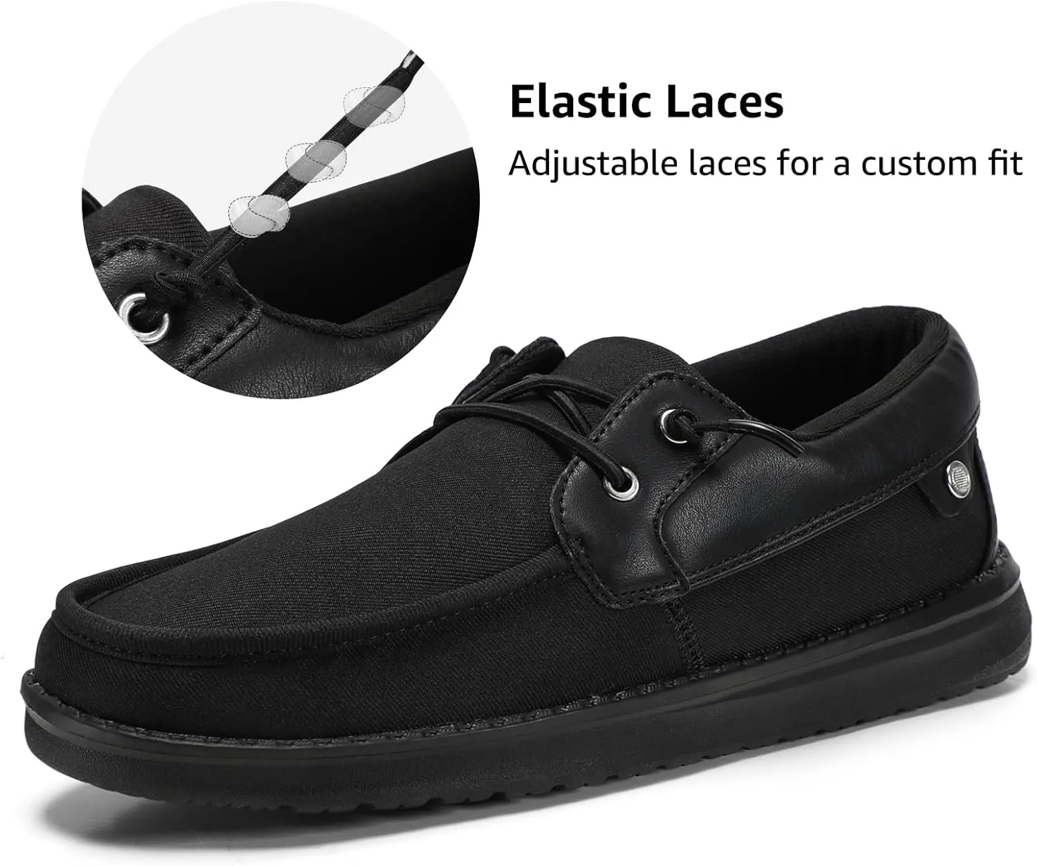 STQ Boat Shoes Men's Business Casual Shoes Slip on Dress Sneakers with Arch Support Insole Lightweight Orthopedic Walking Loafers for Plantar Fasciitis
