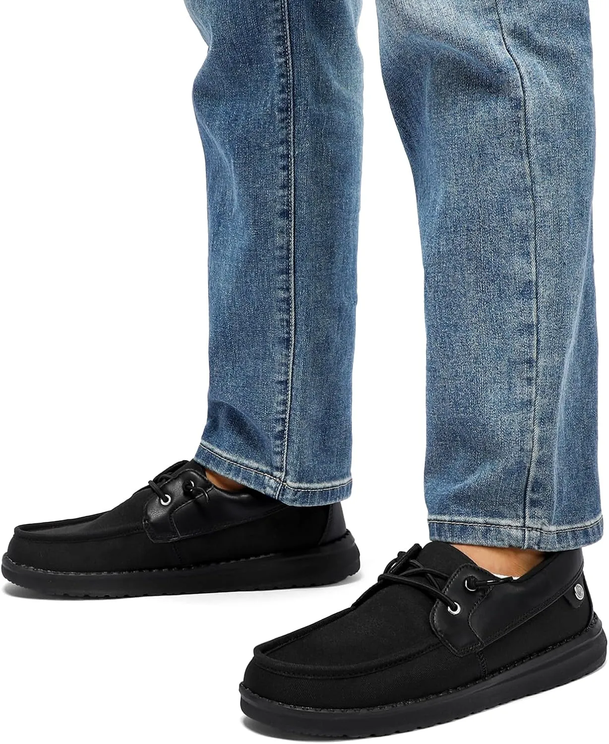 STQ Boat Shoes Men's Business Casual Shoes Slip on Dress Sneakers with Arch Support Insole Lightweight Orthopedic Walking Loafers for Plantar Fasciitis