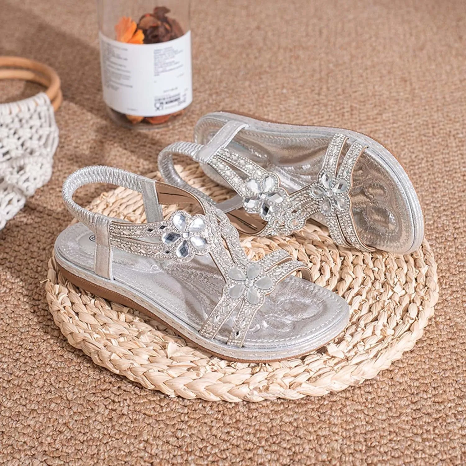 Temperament Flat Bottom Sandals for Women Comfortable Casual Summer Cool Shoes Comfortable Walking Sandals