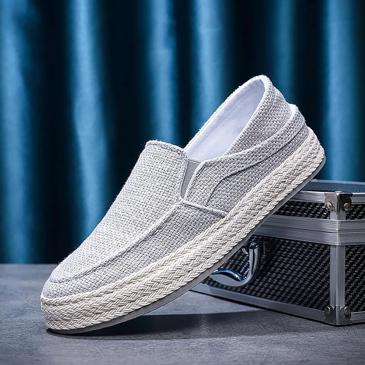 Tennis Walking Shoes 2022 Men's New Spring and Fisherman's Shoes Canvas Thick Soled Slip On
