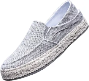 Tennis Walking Shoes 2022 Men's New Spring and Fisherman's Shoes Canvas Thick Soled Slip On