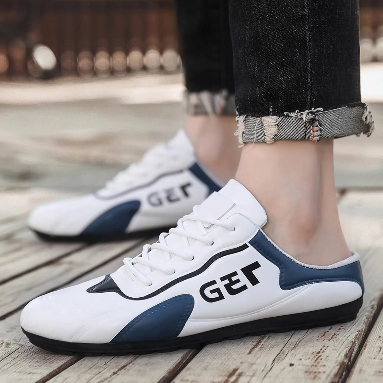 Tennis Walking Shoes Spring New Men's Shoes Lazy Slip Ons and Half Slippers Foreign Trade Men's Casual