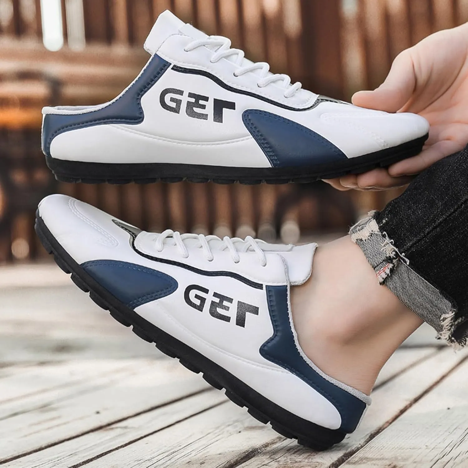 Tennis Walking Shoes Spring New Men's Shoes Lazy Slip Ons and Half Slippers Foreign Trade Men's Casual