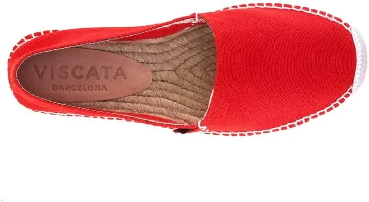 VISCATA Begur Canvas Slip On Espadrilles Handmade 2 ½” Heel Men's Espadrilles with Breathable Cotton Canvas and 100% Natural Jute Insole for All Casual Occasions