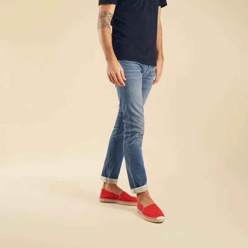 VISCATA Begur Canvas Slip On Espadrilles Handmade 2 ½” Heel Men's Espadrilles with Breathable Cotton Canvas and 100% Natural Jute Insole for All Casual Occasions