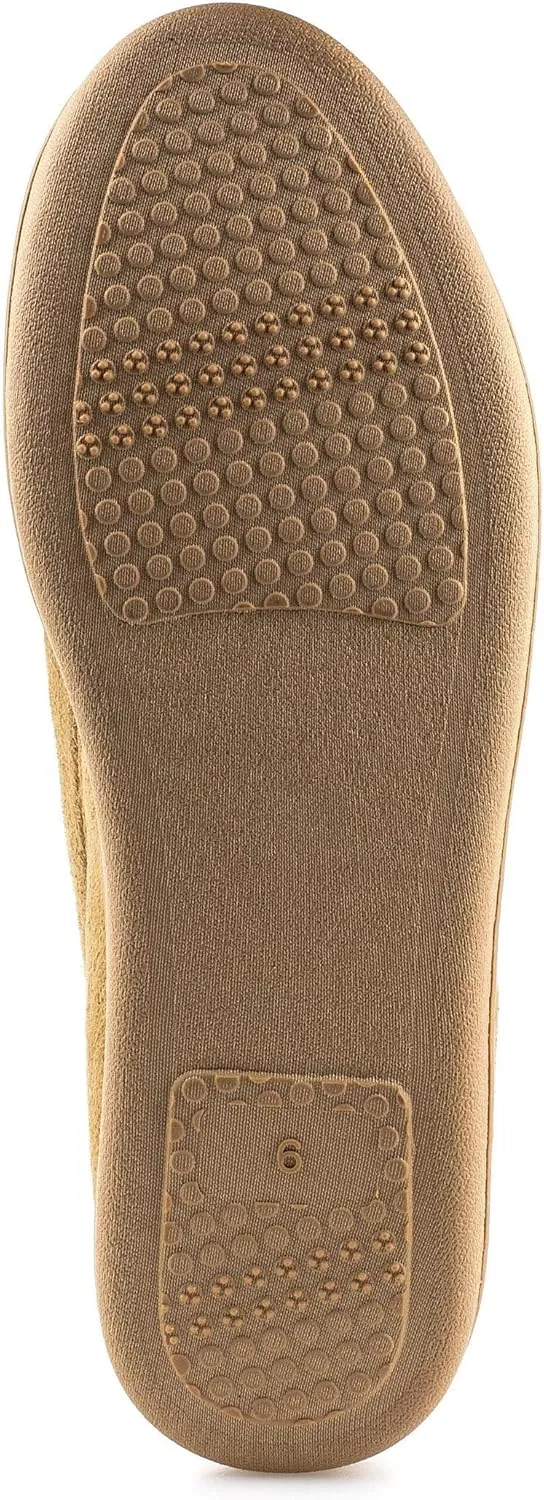 Warm Indoor/Outdoor Plush Fur Womens Moccasin Slippers Microsuede