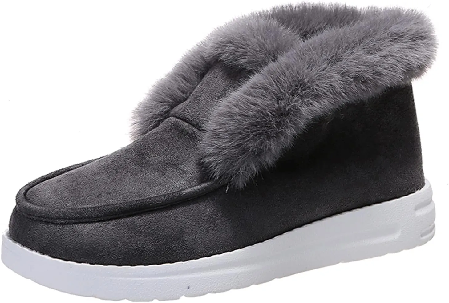 Winter Boots For Women Warm Snow Boots Slip on Insulated Fur Lined Lightweight Cold Weather Ankle Booties Loafers
