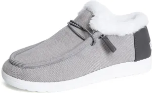 Winter Fashion Boots For Women 2024 Casual Slip-on Warm Loafers Shoes Faux Fur-Lined Comfortable Snow Ankle Booties