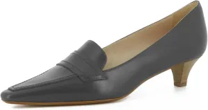 Women Vintage Kitten Heel Pumps Pointed Square Toe Slip On Oxford Loafers Shoes Suede Chunky Stacked Heel Office Work Business Loafer Classic Formal Professional Dressy Comfort 4-11 M US