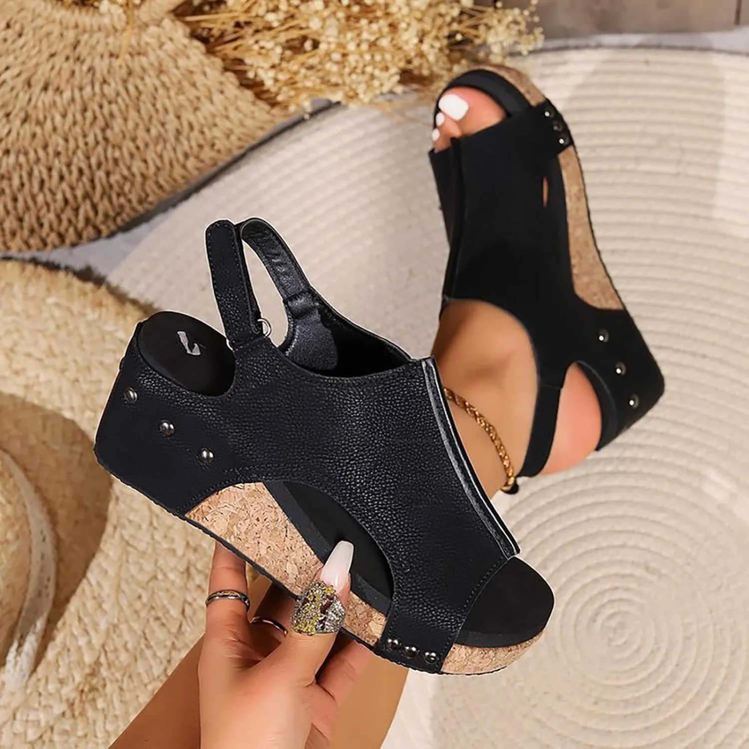 Women Width Wedge Sandals 2025 Spring Summer Corkys Shoes Casual Dressy Platform Styles for Wide Feet Women