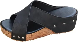 Women Width Wedge Sandals 2025 Spring Summer Corkys Shoes Casual Dressy Platform Styles for Wide Feet Women