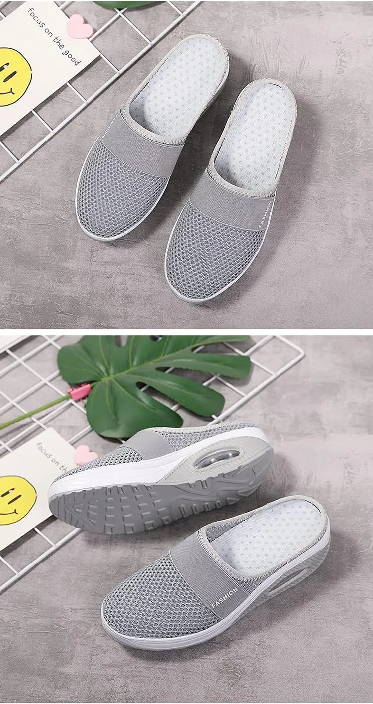 Women's Air Cushion Slip-On Walking Shoes- Orthopedic Diabetic Walking Shoes, Mesh Orthopedic Diabetic Walking Shoes