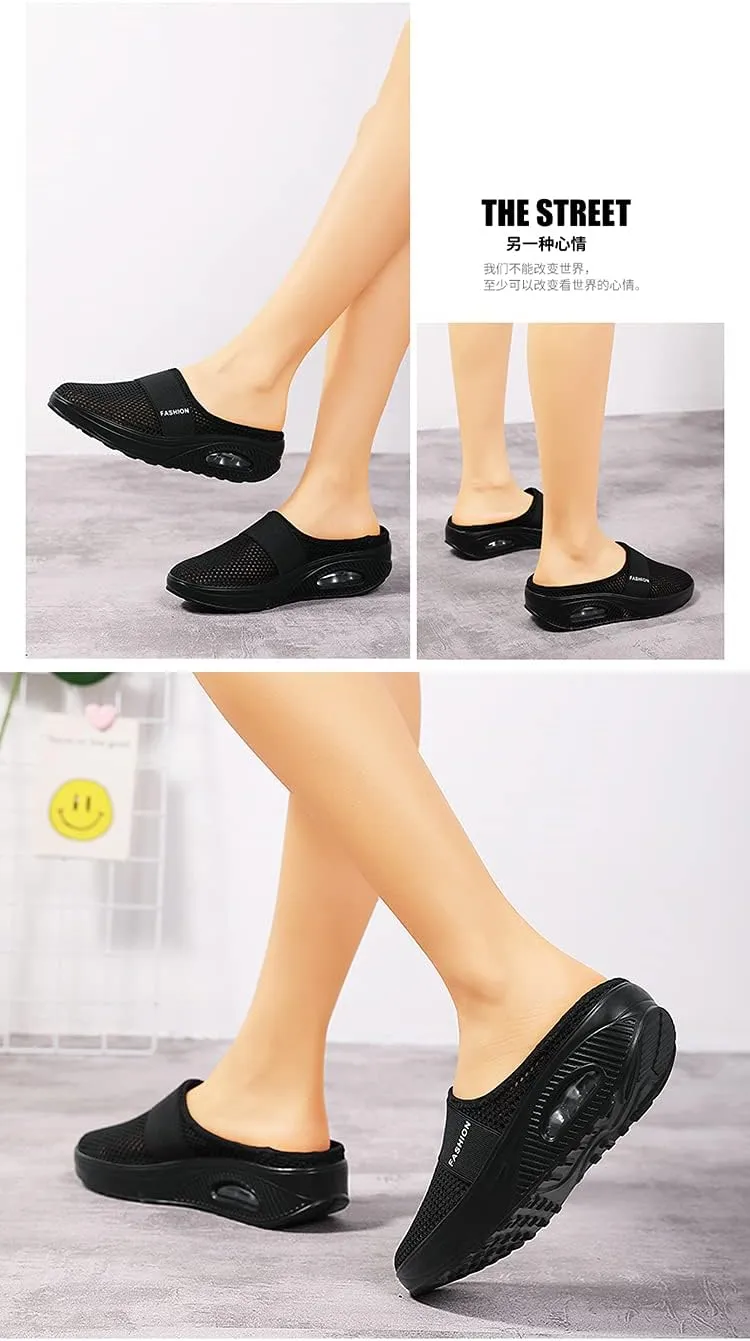 Women's Air Cushion Slip-On Walking Shoes- Orthopedic Diabetic Walking Shoes, Mesh Orthopedic Diabetic Walking Shoes