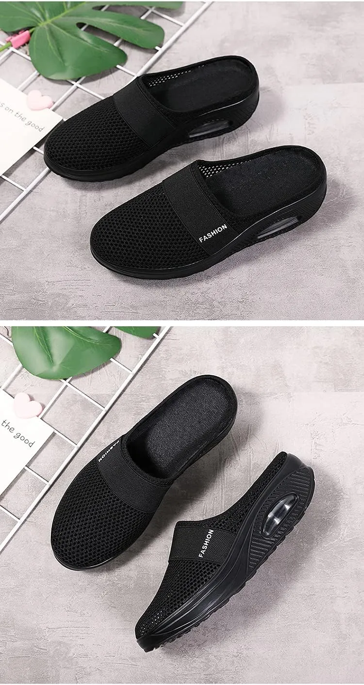 Women's Air Cushion Slip-On Walking Shoes- Orthopedic Diabetic Walking Shoes, Mesh Orthopedic Diabetic Walking Shoes