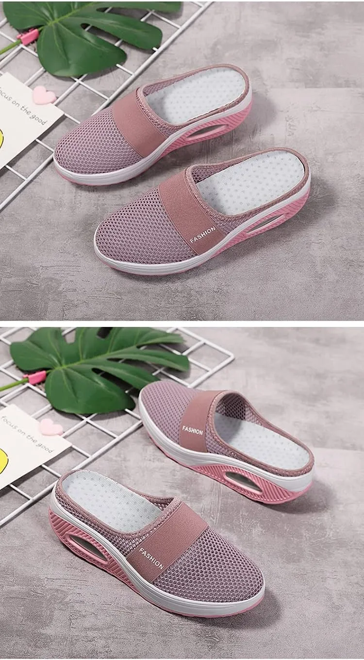 Women's Air Cushion Slip-On Walking Shoes- Orthopedic Diabetic Walking Shoes, Mesh Orthopedic Diabetic Walking Shoes