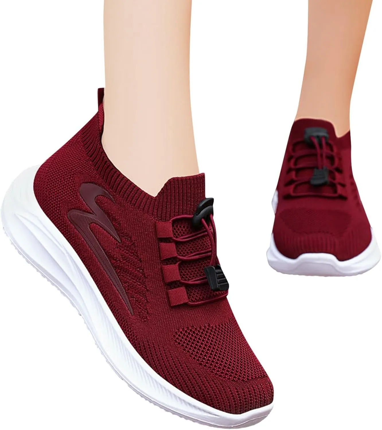 Womens Canvas Slip on Sneakers Walking Tennis Flat Dress Loafers Platform Wedge Mesh Shoes Embroidery Sneakers Casual Slides