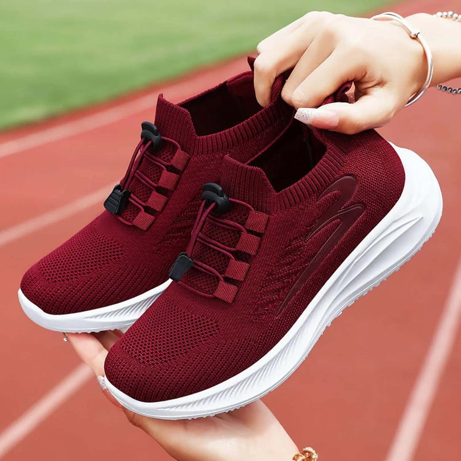 Womens Canvas Slip on Sneakers Walking Tennis Flat Dress Loafers Platform Wedge Mesh Shoes Embroidery Sneakers Casual Slides