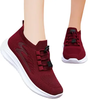 Womens Canvas Slip on Sneakers Walking Tennis Flat Dress Loafers Platform Wedge Mesh Shoes Embroidery Sneakers Casual Slides
