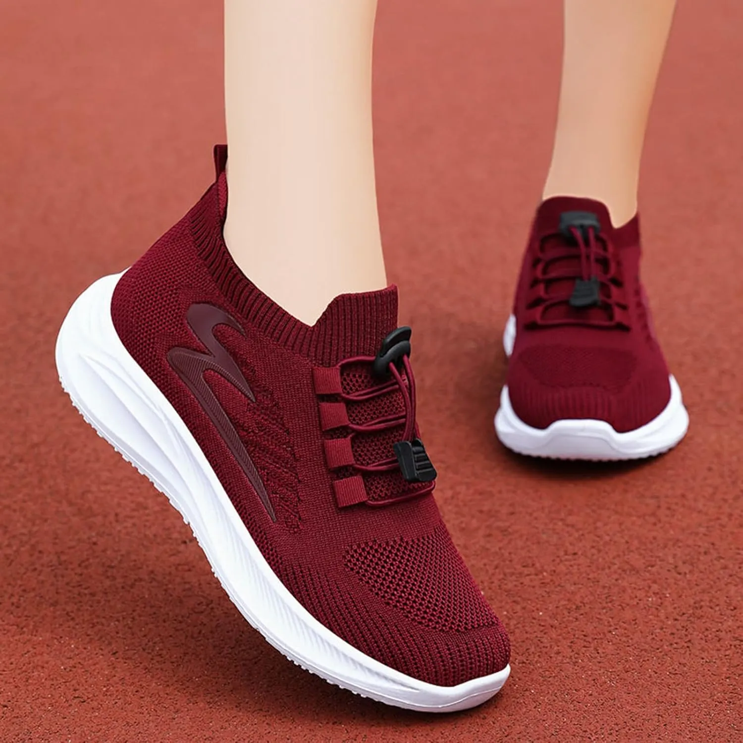 Womens Canvas Slip on Sneakers Walking Tennis Flat Dress Loafers Platform Wedge Mesh Shoes Embroidery Sneakers Casual Slides
