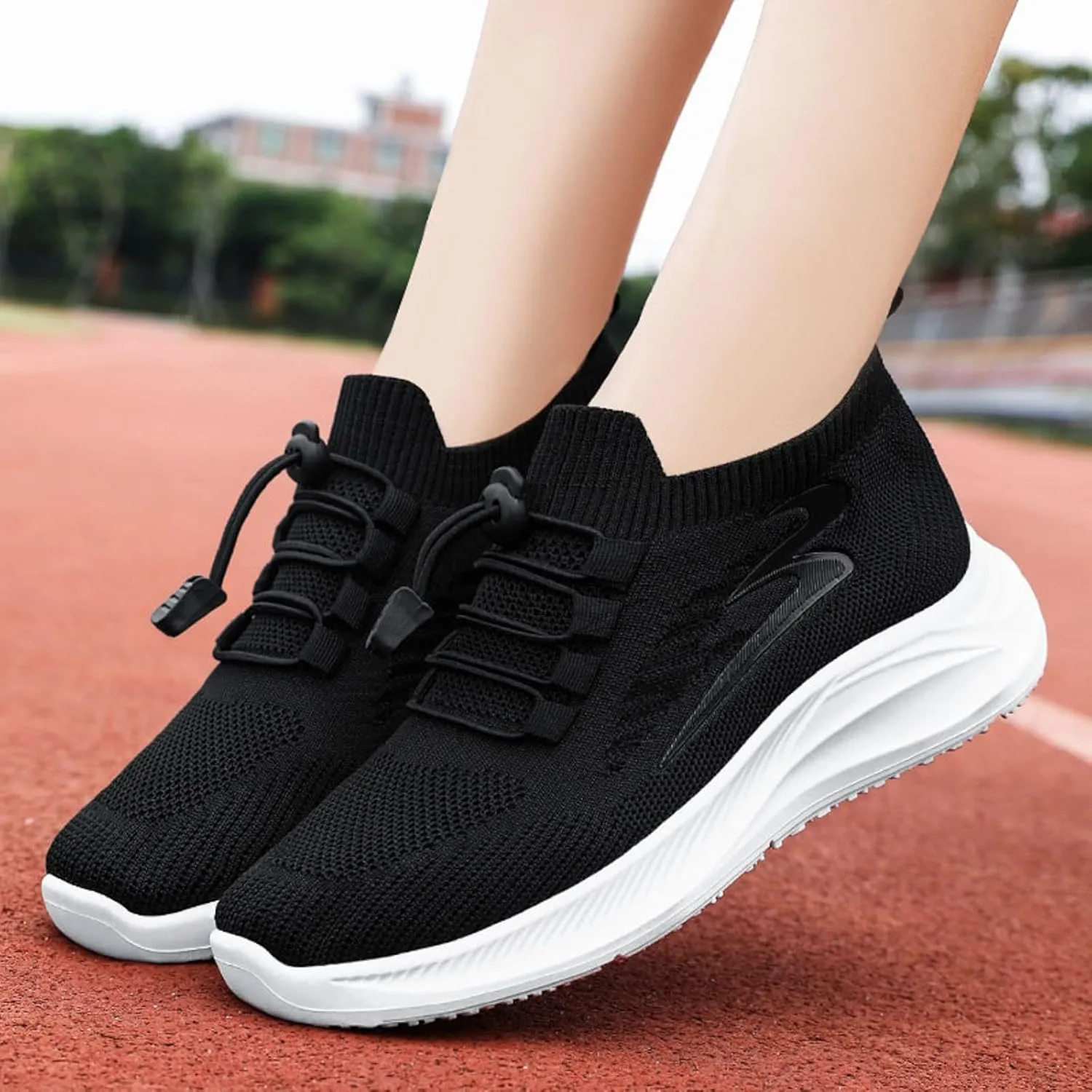 Womens Canvas Slip on Sneakers Walking Tennis Flat Dress Loafers Platform Wedge Mesh Shoes Embroidery Sneakers Casual Slides
