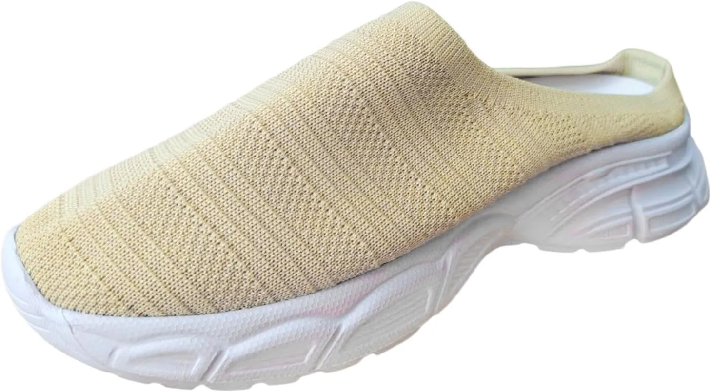 Womens Canvas Slip on Sneakers Walking Tennis Flat Dress Loafers Platform Wedge Mesh Shoes Embroidery Sneakers Casual T-Strap