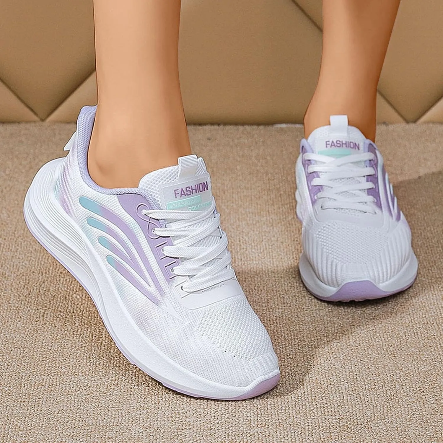 Womens Canvas Slip on Sneakers Walking Tennis Flat Dress Loafers Platform Wedge Mesh Shoes Embroidery Sneakers Casual T-Strap