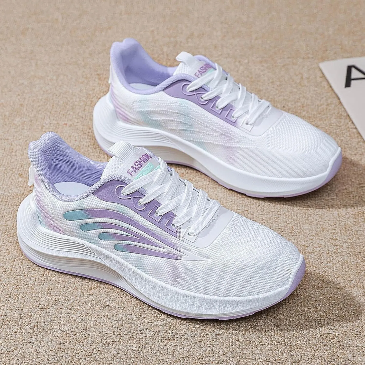 Womens Canvas Slip on Sneakers Walking Tennis Flat Dress Loafers Platform Wedge Mesh Shoes Embroidery Sneakers Casual T-Strap