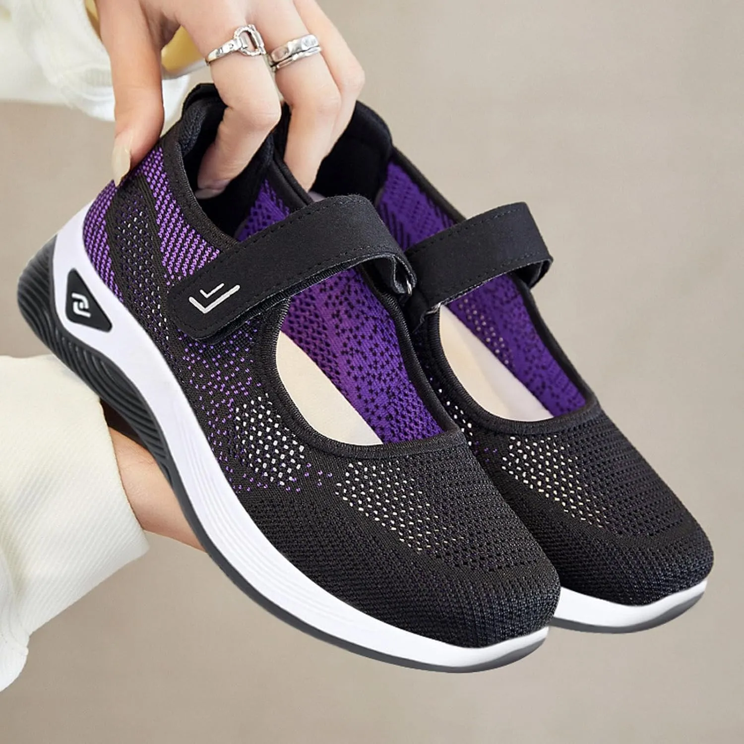 Womens Canvas Slip on Sneakers Walking Tennis Flat Dress Loafers Platform Wedge Mesh Shoes Embroidery Sneakers Casual