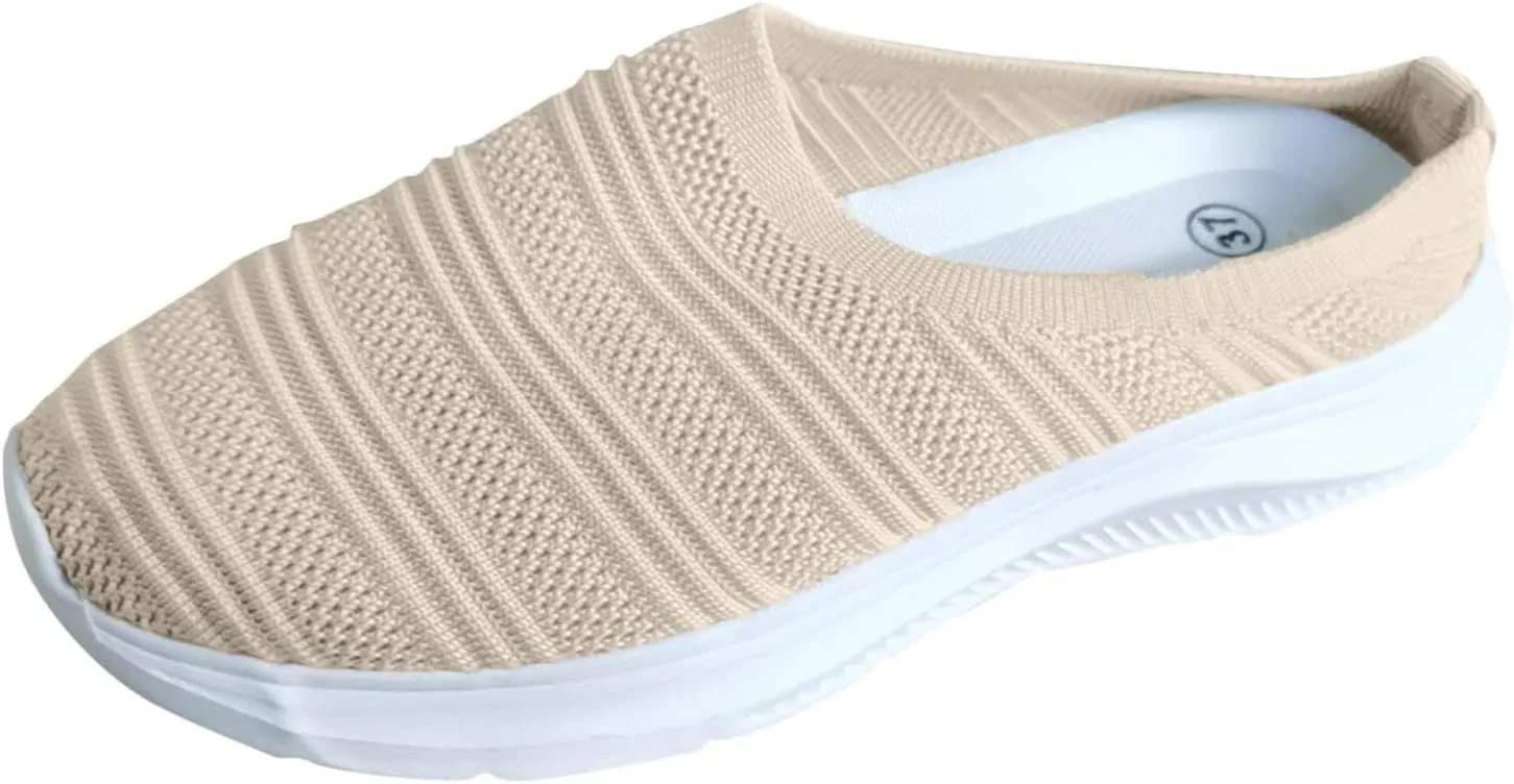 Womens Canvas Slip on Sneakers Walking Tennis Flat Dress Loafers Platform Wedge Mesh Shoes Embroidery Sneakers Casual