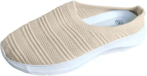 Womens Canvas Slip on Sneakers Walking Tennis Flat Dress Loafers Platform Wedge Mesh Shoes Embroidery Sneakers Casual
