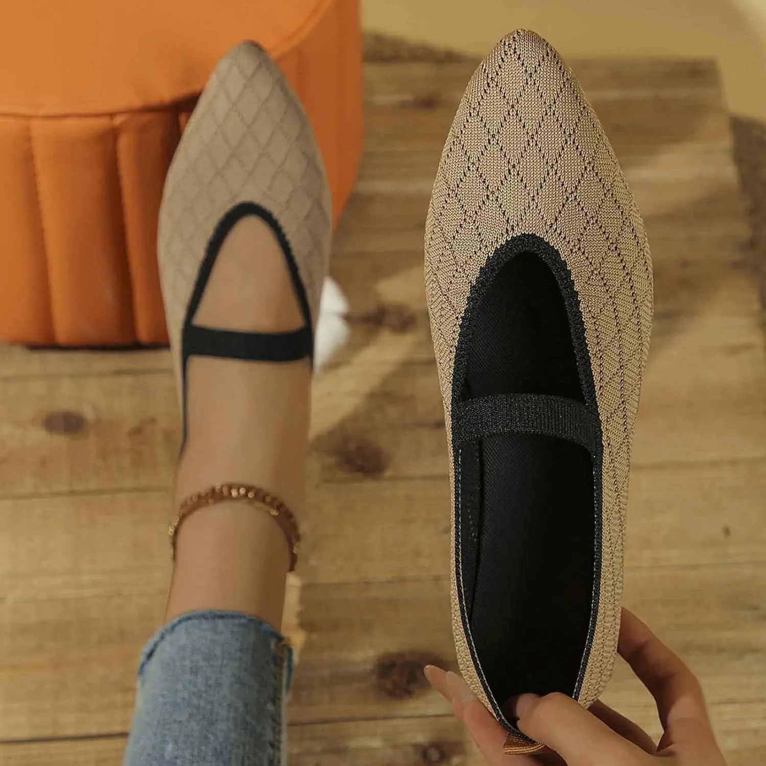 Women's Casual Slip On Shoes Breathable Comfortable Flat Walking Shoes for Women Lightweight Everyday Wear with Soft Sole