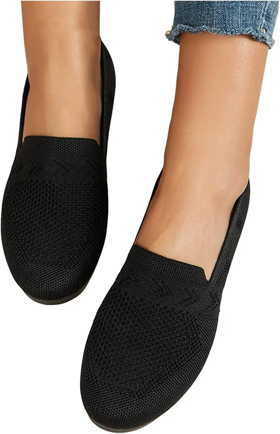 Women's Comfort Ballerina Walking Shoes Shallow Mouth Leisure Flat Shoes Breathable Mesh Sneakers Walking Shoes