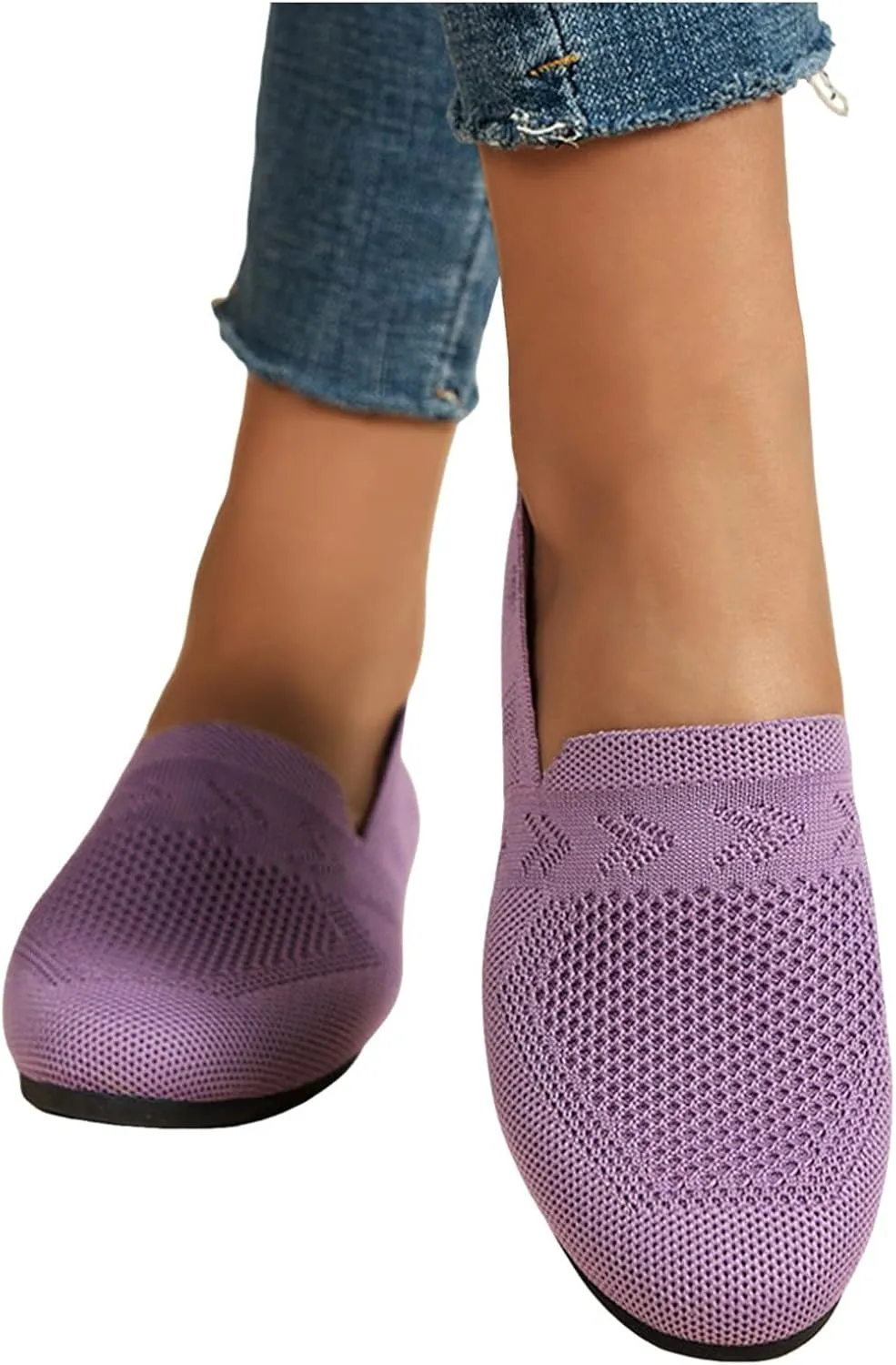Women's Comfort Ballerina Walking Shoes Shallow Mouth Leisure Flat Shoes Breathable Mesh Sneakers Walking Shoes