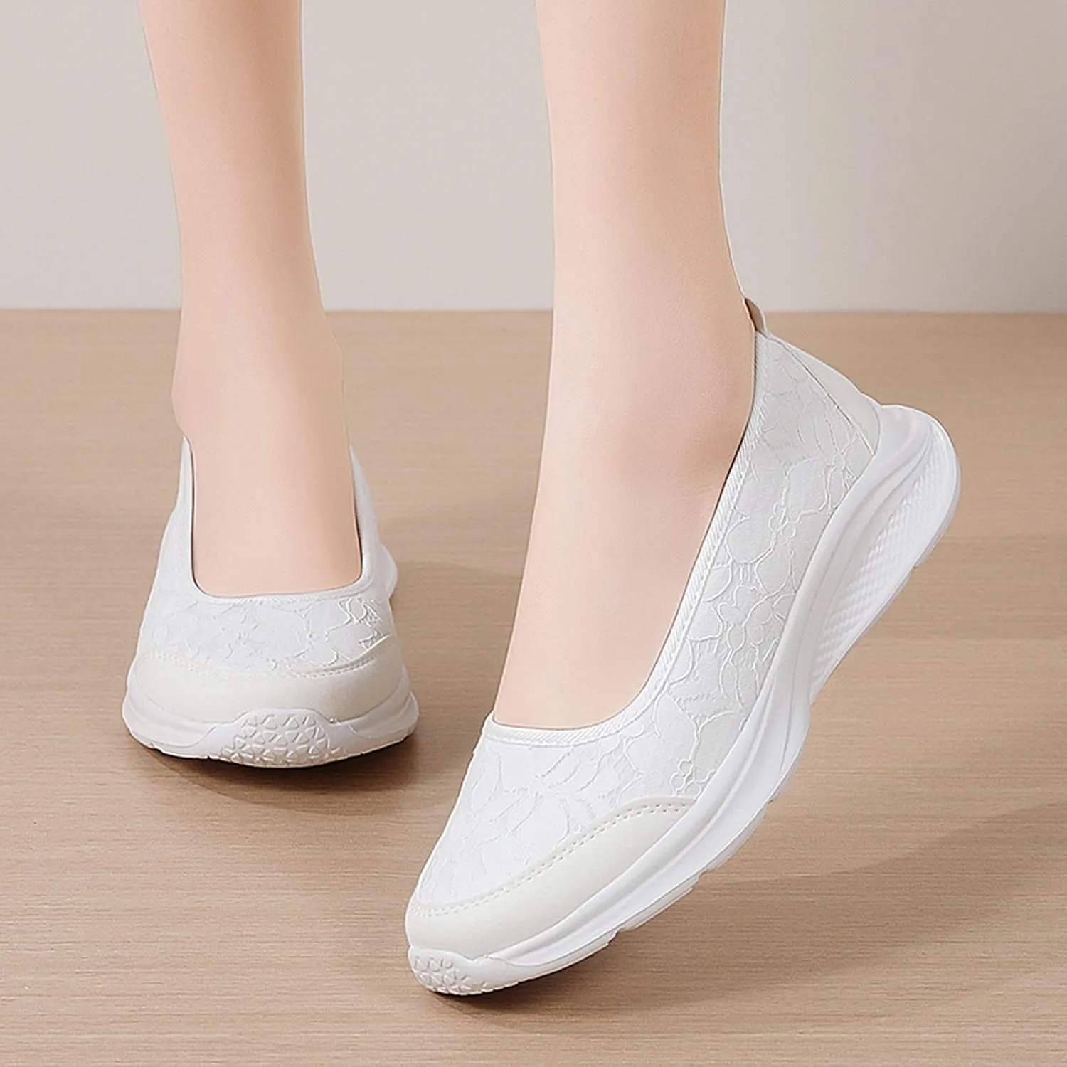 Womens Dressy Casual Walking Shoes Lightweight & Breathable Slip on Sneakers Classic Casual Walking Shoes