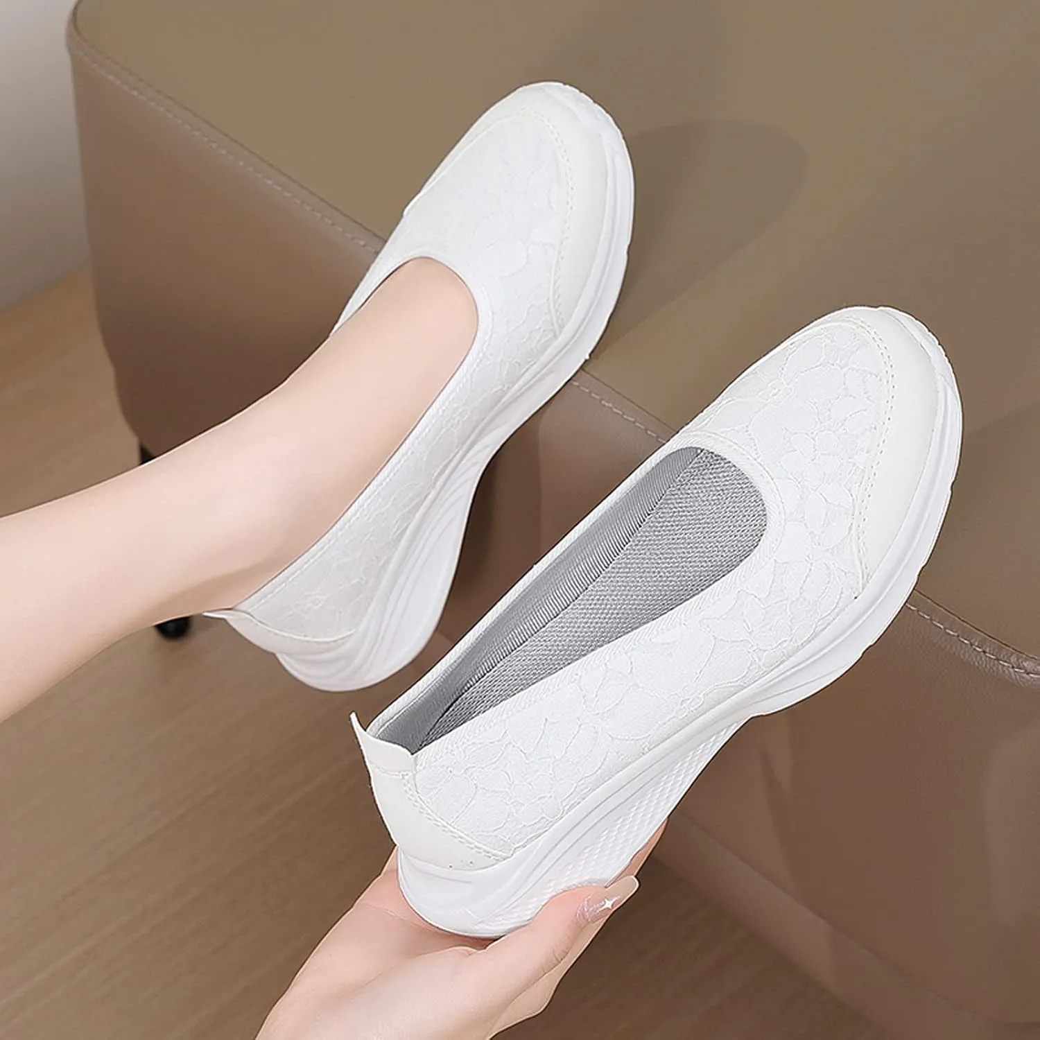 Womens Dressy Casual Walking Shoes Lightweight & Breathable Slip on Sneakers Classic Casual Walking Shoes