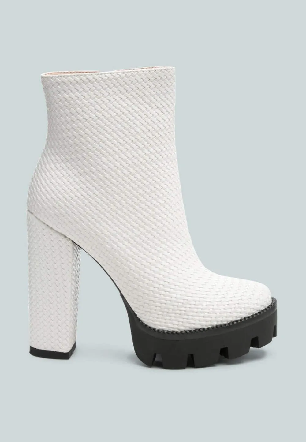 Women's Moleski Textured Block Heeled Boots