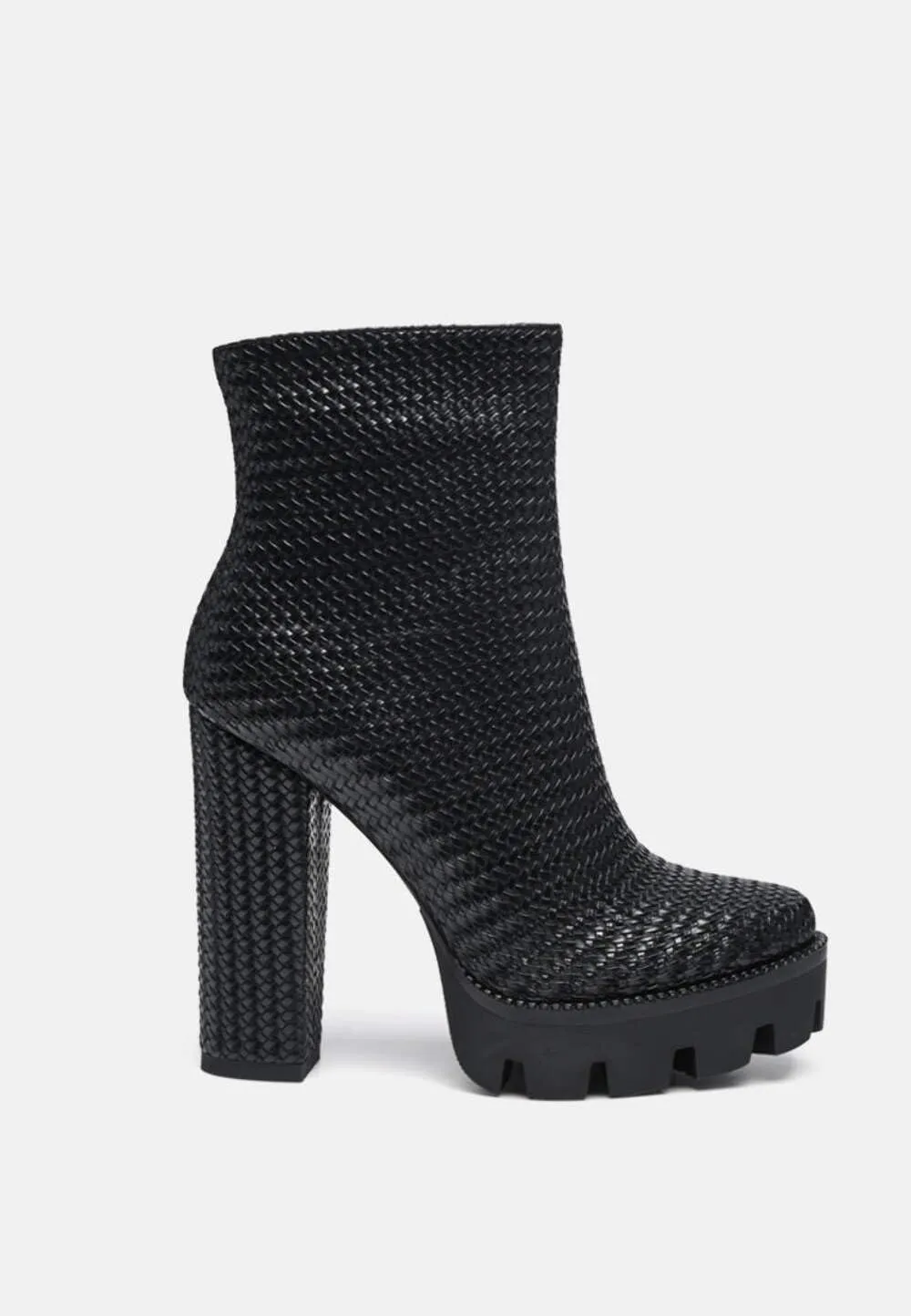 Women's Moleski Textured Block Heeled Boots