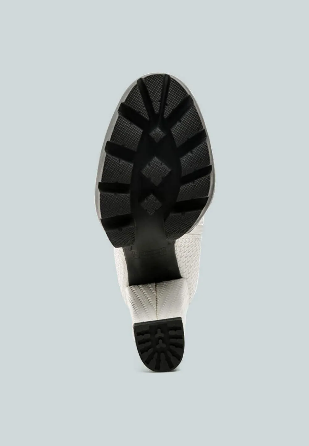 Women's Moleski Textured Block Heeled Boots