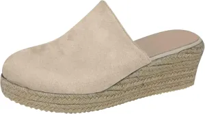 Womens Platform Wedge Sandals Closed Toe Slip On Causal Sandals Summer Beach Bohemia Espadrille Slides Shoes