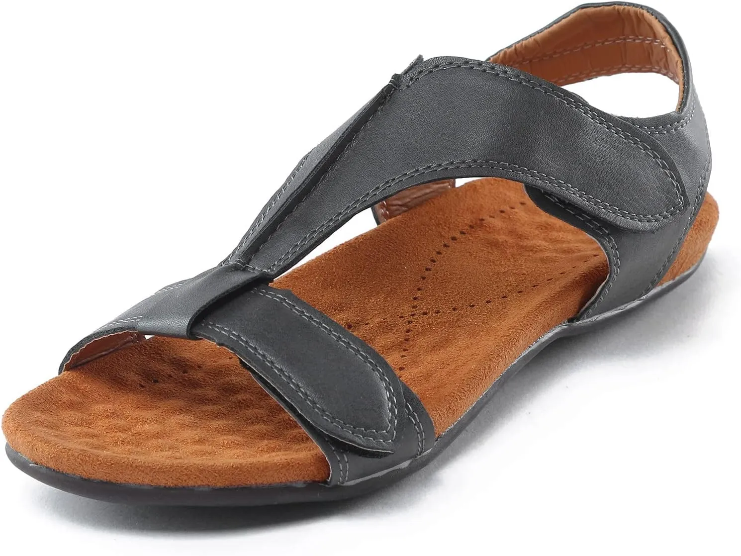 Womens Sandals Comfortable Dressy Women's Brown Sandals Flip Flops for Women Waterproof Flat Sandal Women Slip on Casual Flat Sandal Women Wedge Shoes