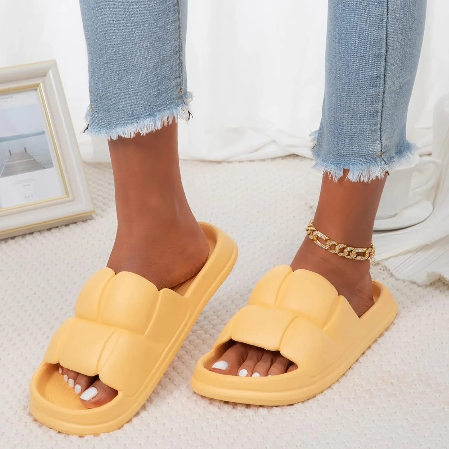 Women's Sandals Comfortable Walking Open Toe Sandals Black Flip Flops for Women Dressy Black Flat Sandal Dressy Open Toe Summer Dressy Women's Comfortable Walking Sandal