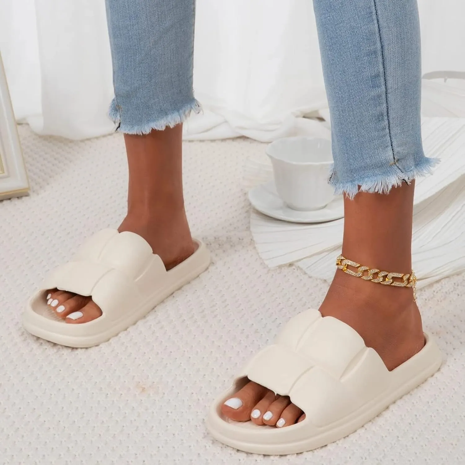 Women's Sandals Comfortable Walking Open Toe Sandals Black Flip Flops for Women Dressy Black Flat Sandal Dressy Open Toe Summer Dressy Women's Comfortable Walking Sandal